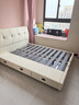 DeRUCCI HOME慕思2025新款意式極簡(jiǎn)真皮床輕奢現代簡(jiǎn)約泡芙床2米x2米2雙人主臥 床+20cm天絲絨乳膠加棉彈簧床墊a 1800mm*2000mm x 框架結構 曬單實(shí)拍圖