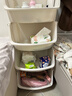 國貨之光 廚房置物架陽(yáng)臺玩具儲物收納架家用多層蔬果落地層架 【一層】淺灰色 34.4*27.5*21cm 曬單實(shí)拍圖