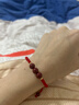 締晶朱砂手串本命年紅繩手鏈女士生日禮物送女友手工編織平安手繩 三生三世平安紅款 曬單實(shí)拍圖