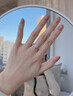DR求婚鉆戒K金/鉑金Au750經(jīng)典款初雪之吻結婚莫桑鉆戒指情人節禮 1克拉莫桑鉆 PT950 活口(大小可調節) 曬單實(shí)拍圖