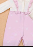 戴維貝拉新生兒春裝爬服嬰幼兒棉連體衣女寶假兩件哈衣 曬單實(shí)拍圖
