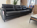 M&D CASA半青皮真皮沙發(fā)頭層牛皮小戶(hù)型客廳三人位直排中古風(fēng)MD沙發(fā)TONO 墨翠黑|半青皮 大三人位 275cm 曬單實(shí)拍圖