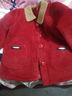 媽媽裝秋冬款新款毛呢子外套洋氣大衣服中老年人女裝套裝50-60歲 紅色+黑色褲子 加絨 XL 建議90-110斤 曬單實(shí)拍圖