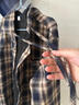 MON-LIST襯衫男秋冬美式復古格子連帽高街休閑百搭情侶外套MLC06藏青XL 曬單實(shí)拍圖