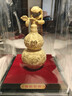 大明銅匠絨沙金葫蘆擺件福祿吉祥家居客廳博古架電視柜酒柜喬遷新居禮物 曬單實(shí)拍圖