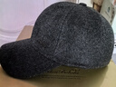恒源祥帽子男士加絨保暖老頭爸爸爺爺秋冬鴨舌帽生日禮物禮盒裝 深灰色 曬單實(shí)拍圖