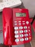 得力（deli）電話(huà)機座機 固定電話(huà) 辦公家用 大容量存儲 防雷、抗電磁干擾 787紅 曬單實(shí)拍圖