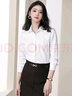 特洛曼【暗扣免燙】白色襯衫女長(cháng)袖職業(yè)正裝氣質(zhì)休閑抗皺工裝工作服襯衣 曬單實(shí)拍圖
