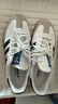 阿迪達斯（adidas）三葉草SAMBA OG J男女經(jīng)典運動(dòng)鞋桑巴德訓鞋T頭鞋 JQ4112白/灰 曬單實(shí)拍圖