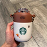 星巴克（Starbucks）杯子 小熊甜品屋系列不銹鋼杯 大容量水杯 便攜隨行杯 男女士送禮 不銹鋼隨行杯(配掛件)353ml 曬單實(shí)拍圖