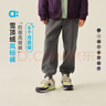 幼嵐（ALLBLU）allblu幼嵐【雪頂絨嵐標褲】?jì)和澴忧锒驴钔b校服褲保暖長(cháng)褲 暗藏青（寬松版） 120 cm 曬單實(shí)拍圖