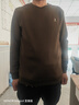 啄木鳥(niǎo)高檔長(cháng)袖t恤男士冬季加絨加厚純棉衛衣純色休閑保暖上衣潮T 咖色【加厚款】 加絨 175/XL 135-150斤 曬單實(shí)拍圖