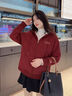 回力衛衣春秋女2026新款加絨加厚本命年馬年衣服初中生紅色羊羔絨外套 曬單實(shí)拍圖