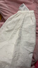ERDOS【絲棉歐根紗】25夏季甜美A字裙親膚透氣傘裙刺繡減齡女半身裙 白 S 160/64A 曬單實(shí)拍圖