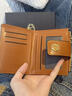 老人頭女士錢(qián)包大容量短款兩折卡包錢(qián)票夾手拿包零錢(qián)包輕奢女友生日禮物 曬單實(shí)拍圖