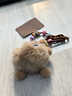 CinvaiKrose包包配飾獺兔毛小煤球包掛件毛絨鑰匙扣可愛(ài)掛飾小玩偶 棕色【禮盒包裝】 曬單實(shí)拍圖