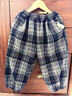 迷野仙蹤男童加絨褲子一體絨2025新款冬季寶寶哈倫褲兒童燈籠褲格子秋冬裝 藏青 120 曬單實(shí)拍圖