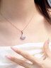 Grace Girl18K金漸變小裙子項鏈女士彩金吊墜輕奢鎖骨鏈送女友圣誕生日禮物 18K金漸變小裙子項鏈+粉色雙開(kāi)禮盒 曬單實(shí)拍圖