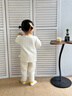馬卡樂(lè )秋冬嬰幼兒童空氣棉家居服套裝加厚保暖休閑外出服 黃色 100 曬單實(shí)拍圖