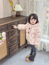 班喜迪女童羽絨服冬裝新款兒童洋氣公主外套女寶寶連帽上衣保暖衣服童裝 粉色 100 曬單實(shí)拍圖