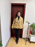 俞兆林（YUZHAOLIN）新中式媽媽冬裝輕薄羽絨服中老年女裝冬季加厚保暖白鴨絨棉襖外套 DLY60金色 厚款 2XL （建議105-120斤 曬單實(shí)拍圖