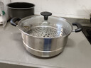 愛(ài)仕達（ASD）蒸鍋雙層不銹鋼蒸鍋 家用燉蒸煮一體湯鍋 28CM大容量蒸籠QVL1528 曬單實(shí)拍圖