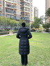 雪中飛羽絨服女長(cháng)款過(guò)膝時(shí)尚休閑百搭2025冬季新款腰帶收腰加厚保暖外套 黑色 L (165) （110-120斤） 曬單實(shí)拍圖