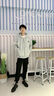 花花公子（PLAYBOY）衛(wèi)衣男春秋新款潮流韓版時尚連帽上衣男百搭漸變長袖t恤外套男 深灰Q-HUHH6925 XL 曬單實拍圖