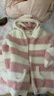 tutuanna秋冬半邊絨睡衣女半邊絨保暖條紋連帽上衣短褲家居服套裝女可外穿 粉色套裝（2件裝） 均碼 曬單實(shí)拍圖
