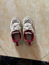 哈比熊（HOBIBEAR）女童運動(dòng)鞋春秋網(wǎng)面輕便男童跑鞋時(shí)尚女童老爹鞋511021米白紅34碼 曬單實(shí)拍圖