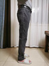 羅蒙男士牛仔褲高端秋冬季寬松彈力修身直筒褲商務(wù)休閑加絨加厚長(cháng)褲子 黑色[官方正品]常規 31 [建議120-130斤] 曬單實(shí)拍圖