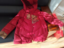 雋狐中老年羽絨服女短款媽媽冬裝加厚大碼60歲70老人奶奶太太冬季外套 紅色 XL 【推薦85-105斤】 曬單實(shí)拍圖