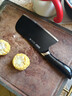 OOU菜刀刀具家用廚房斬切片刀兩用鋼刀 切肉砍骨斬骨鋒利抗菌|流星 黑| 流星斬切刀 曬單實(shí)拍圖