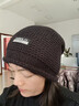 啄木鳥(niǎo)帽子女款2025年新款堆堆帽保暖女士大頭圍防寒毛線(xiàn)帽秋冬季針織帽 黑色 寬松版【彈性好】 曬單實(shí)拍圖
