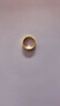 夢(mèng)金園黃金戒指 古法足金泥鰍背素圈可調節指環(huán)男女同款戒 生日禮物 約6.60g-面寬約5mm-克重多退少補 曬單實(shí)拍圖
