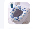 科縵冬季加厚馬桶墊坐便套加大四季防水馬桶圈馬桶坐墊家用墊子 常規款-藍白格 曬單實(shí)拍圖