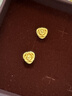周六福（ZLF）  黃金耳飾女款足金999玫瑰花閃砂鏤空耳釘 計價(jià) 2.80g 曬單實(shí)拍圖