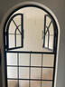 法式復古窗l(fā)oft落地窗玻璃隔斷半圓形窗開(kāi)門(mén)窗裝飾金屬閣樓拱形窗 白色：寬度100cmx高度160cm 曬單實(shí)拍圖