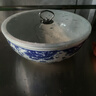 贛景景德鎮陶瓷和面盆加厚有蓋不沾發(fā)面揉面盆大號青花酸菜魚(yú)水煮魚(yú)碗 青花牡丹小號直徑30cm帶玻璃蓋 曬單實(shí)拍圖