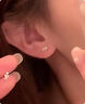 芯奢迷你純S999足銀糖粉色耳釘女士精致養耳洞耳環(huán)耳飾甜蜜小清新耳飾 粉色耳釘【單只】建議拍一對 曬單實(shí)拍圖