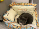 曼樂(lè )兔狗窩四季通用可拆洗夏季狗狗睡墊小型犬比熊寵物狗床小狗睡覺(jué)墊子 邦迪藍S（45*35*26cm） （含枕頭）四季通用/深睡好眠 曬單實(shí)拍圖