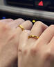 中國黃金（CHINA GOLD）貓爪黃金戒指男女款百搭足金情侶對戒新年節生日禮物送女朋友老婆 貓爪戒指【男款】約1.9g 曬單實(shí)拍圖