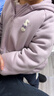 戴維貝拉（DAVE＆BELLA）兒童針織外套冬裝新款女童連帽衫男寶寶加絨保暖上衣小童外衣 灰紫色【現貨】 130 cm（建議身高120-130cm） 曬單實(shí)拍圖