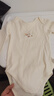 童泰（TONGTAI）嬰兒包屁衣春秋季純棉新生兒衣服寶寶連體衣三角哈衣爬服米白90cm 曬單實(shí)拍圖
