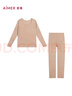 愛(ài)慕【小暖氣】女秋衣秋褲套裝吸濕發(fā)熱抗菌抗靜電輕量鎖溫保暖內衣 茶褐色2R0 S (160) 曬單實(shí)拍圖