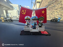 兮曉車(chē)載海陸空三軍擺件中國風(fēng)軍人汽車(chē)中控臺內飾創(chuàng  )意車(chē)內飾禮品公仔 海陸空+升旗臺+紅旗（送防滑墊） 曬單實(shí)拍圖