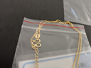 萃華足金999蝴蝶之戀黃金項鏈時(shí)尚女士金吊墜生日禮物送女友老婆 金重約5g 曬單實(shí)拍圖