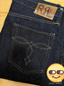 RRL男裝 經(jīng)典款修身微喇版型棉質(zhì)橫向鑲邊牛仔褲RL93776 400-漂洗藍 30 (30/30) 曬單實(shí)拍圖