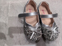 芭比童鞋女孩小皮鞋新款女童公主鞋女孩軟底水晶鞋單鞋DA6755 銀色 34 曬單實(shí)拍圖