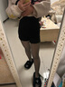 雪茜曼黑色短褲女秋冬加絨新款2025高腰a字緊身西裝熱褲外穿靴褲 曬單實(shí)拍圖